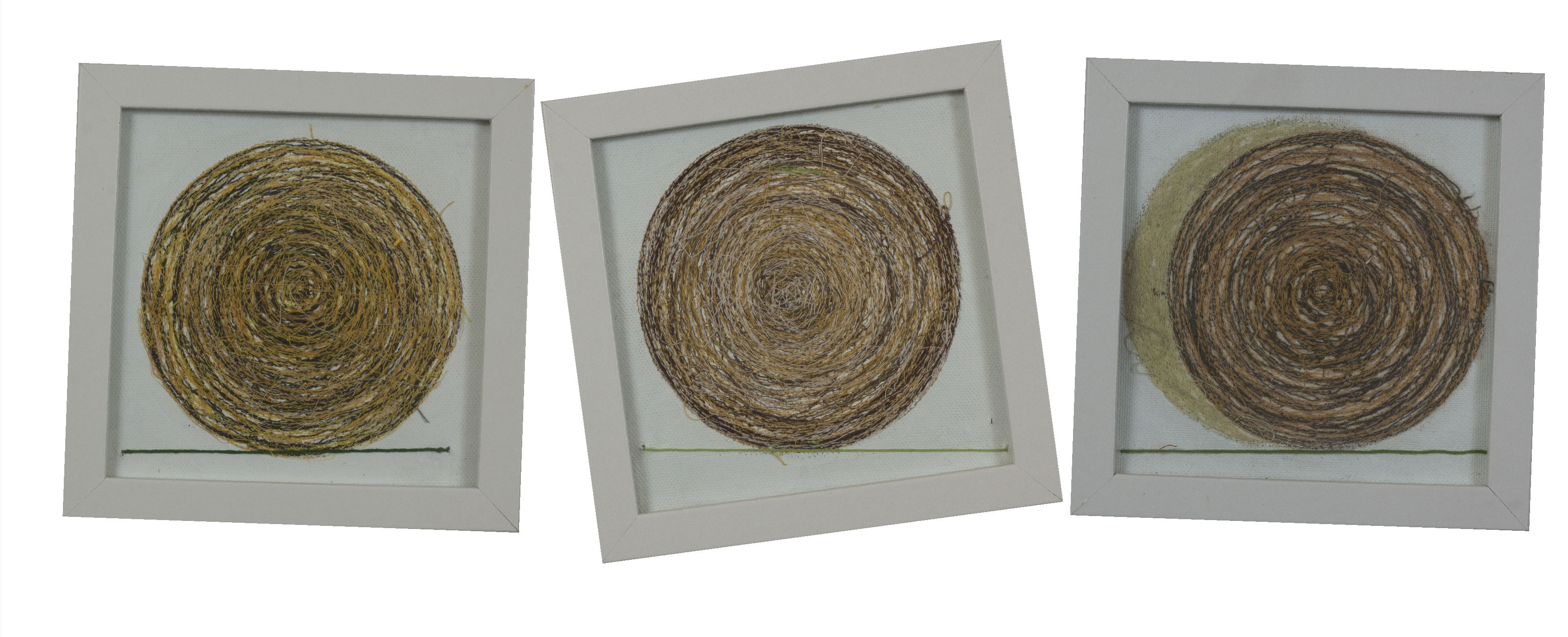 3 tableaux 15x15cm  Couture machine